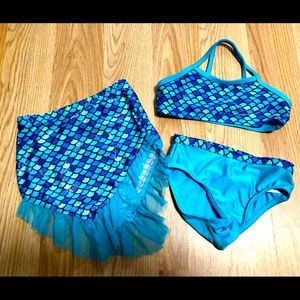 Girls 3 piece bikini set